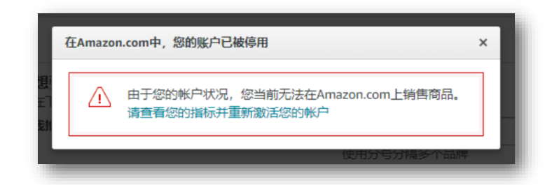 亚马逊(Amazon)入驻开店操作指南(图12) 亚马逊入驻流程-账户停用